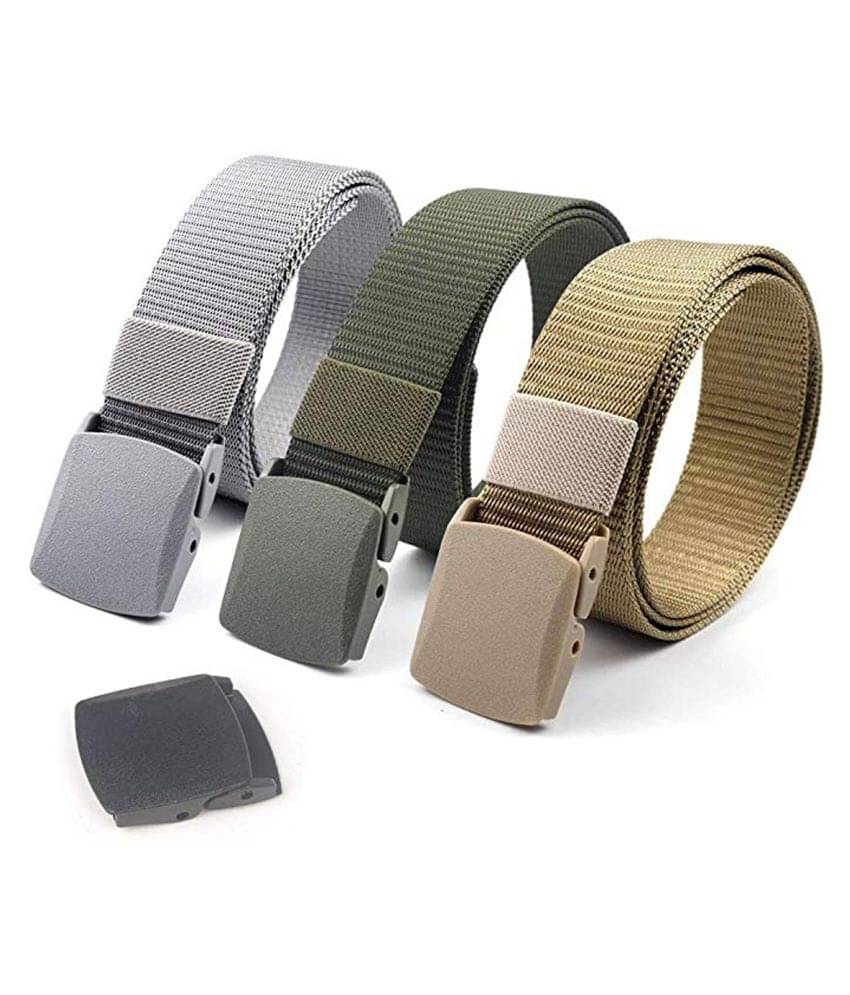     			Edifier - Multicolor Nylon Men's Casual Belt ( Pack of 3 )