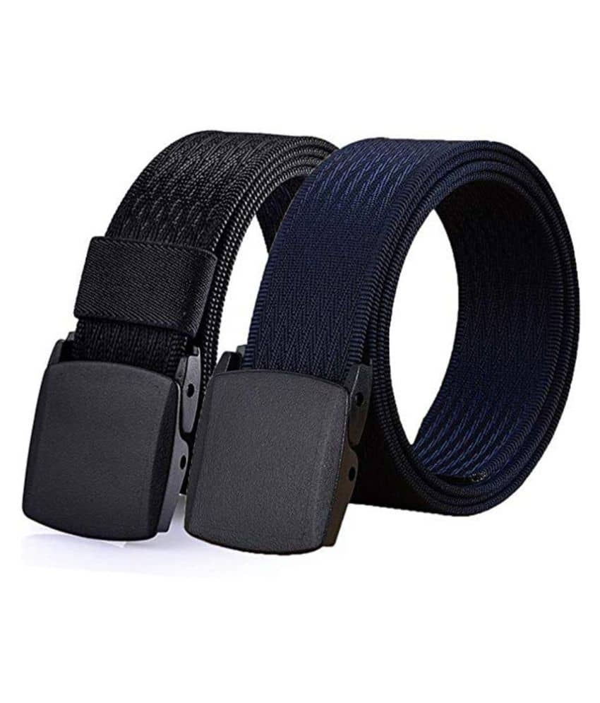 Edifier - Multicolor Nylon Men's Casual Belt ( Pack of 2 )