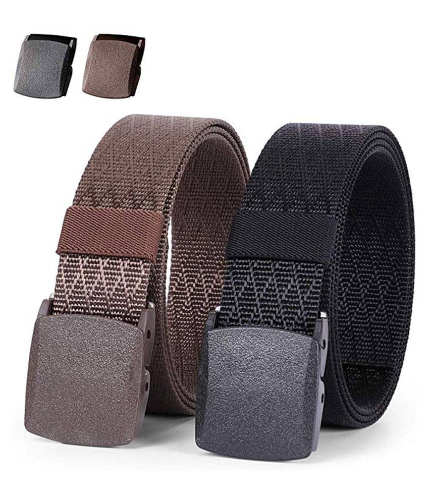     			Edifier - Multicolor Nylon Men's Casual Belt ( Pack of 2 )