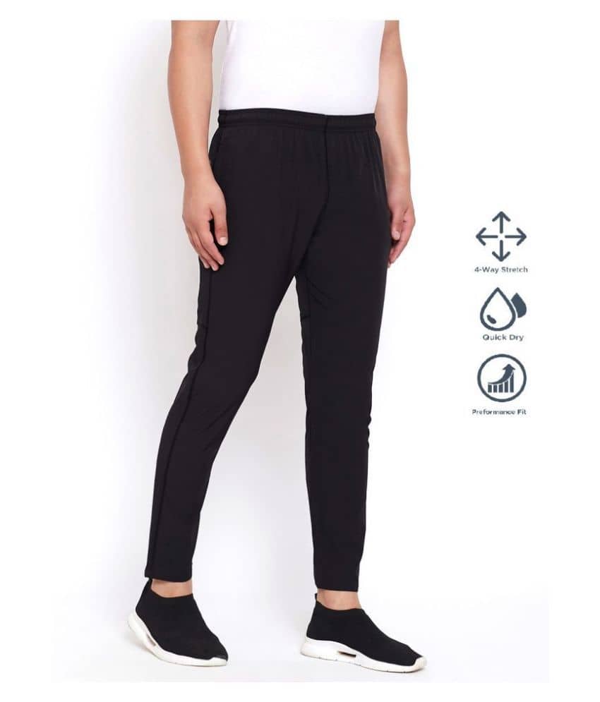 RANBOLT - Black Polyester Men's Sports Trackpants ( Pack of 1 ) - Track Pants | Buy online on ZillyBuy