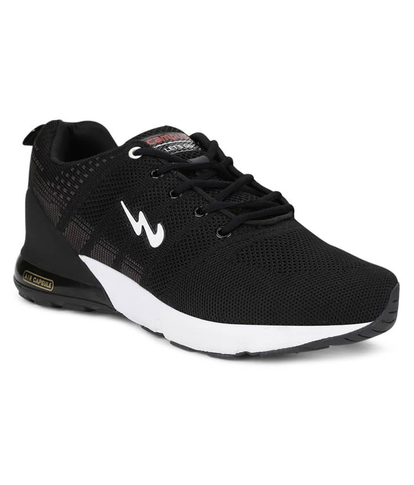 Campus SYRUS Black  Men's Sports Running Shoes - Sports Shoes | Buy online on ZillyBuy