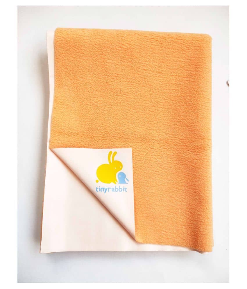 tinyrabbit Orange Laminated Waterproof Sheet ( 70 cm × 100 cm - 1 pcs )