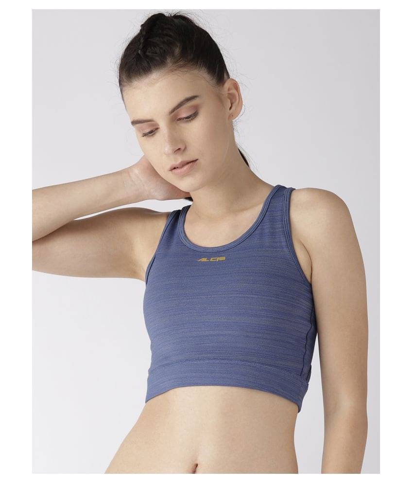 Alcis Polyester Push Up Bra - Blue Alcis Polyester Push Up Bra - Blue