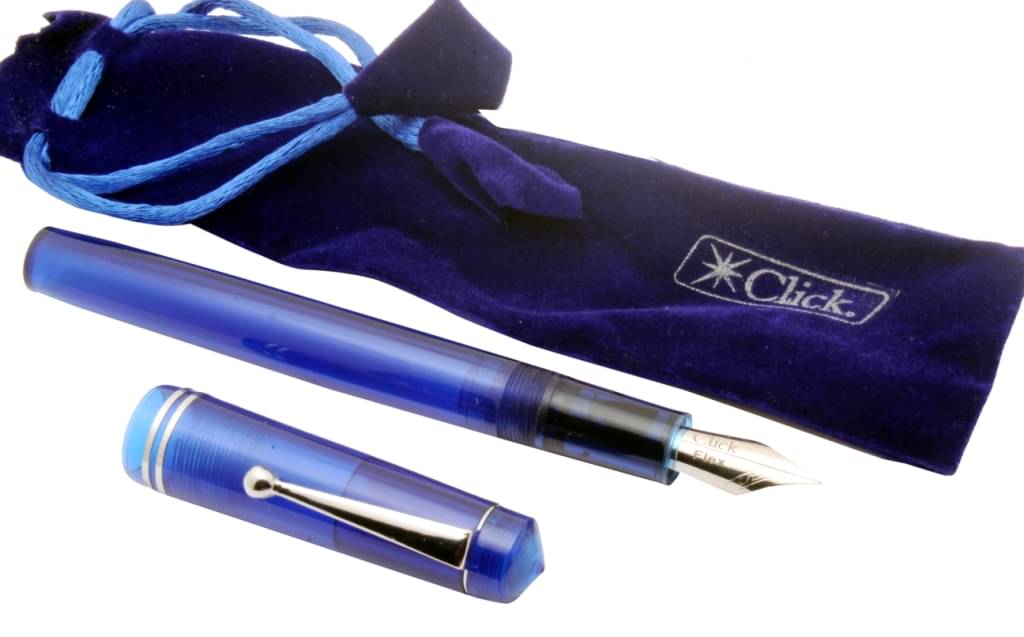     			Click Aristocrat Blue Demonstrator Fountain Pen 3in1 Ink Filling System Flex Nib