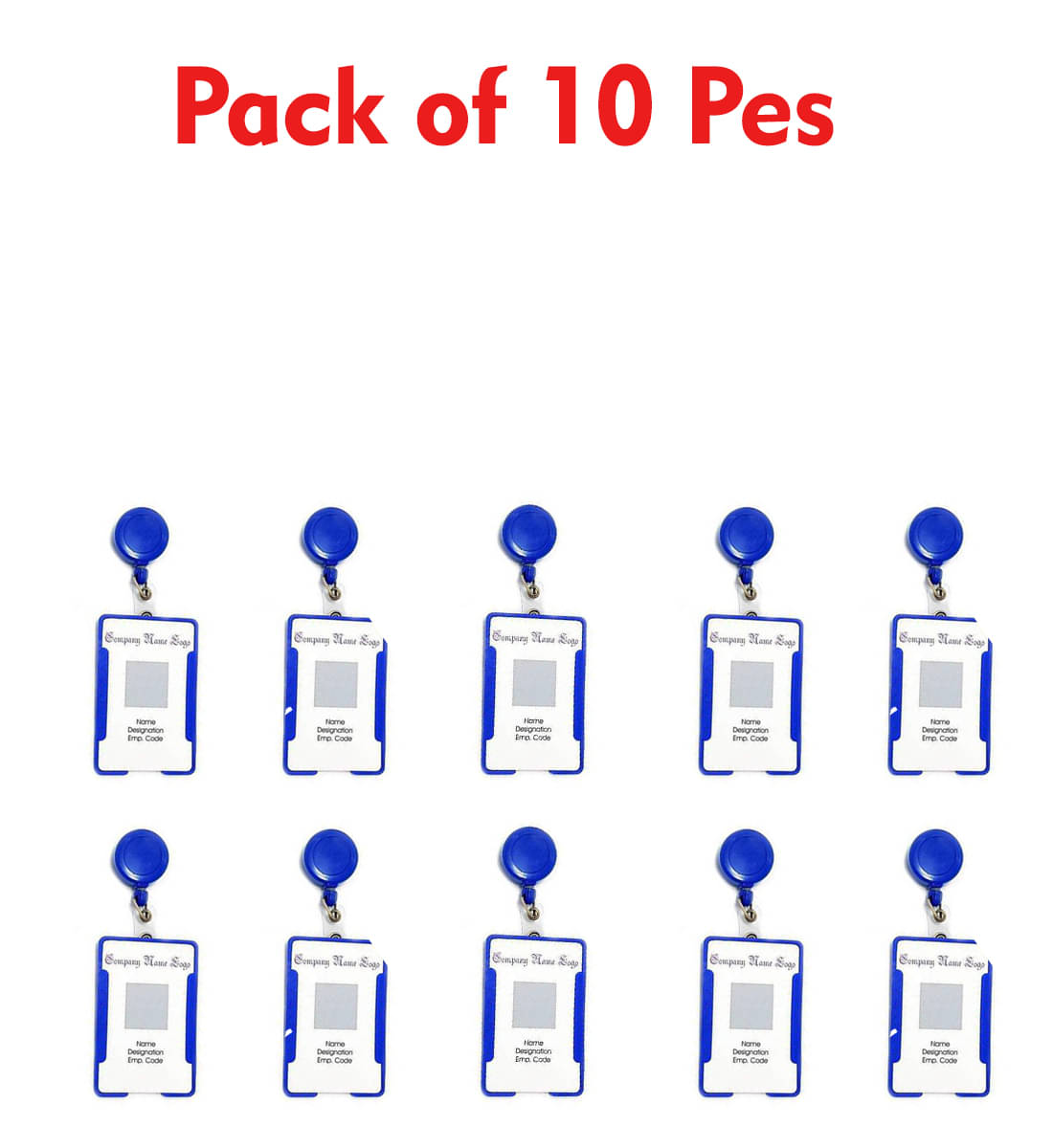    			Dey's Plastic 10 ID Badge Holder ( Blue /Pack of 10 )