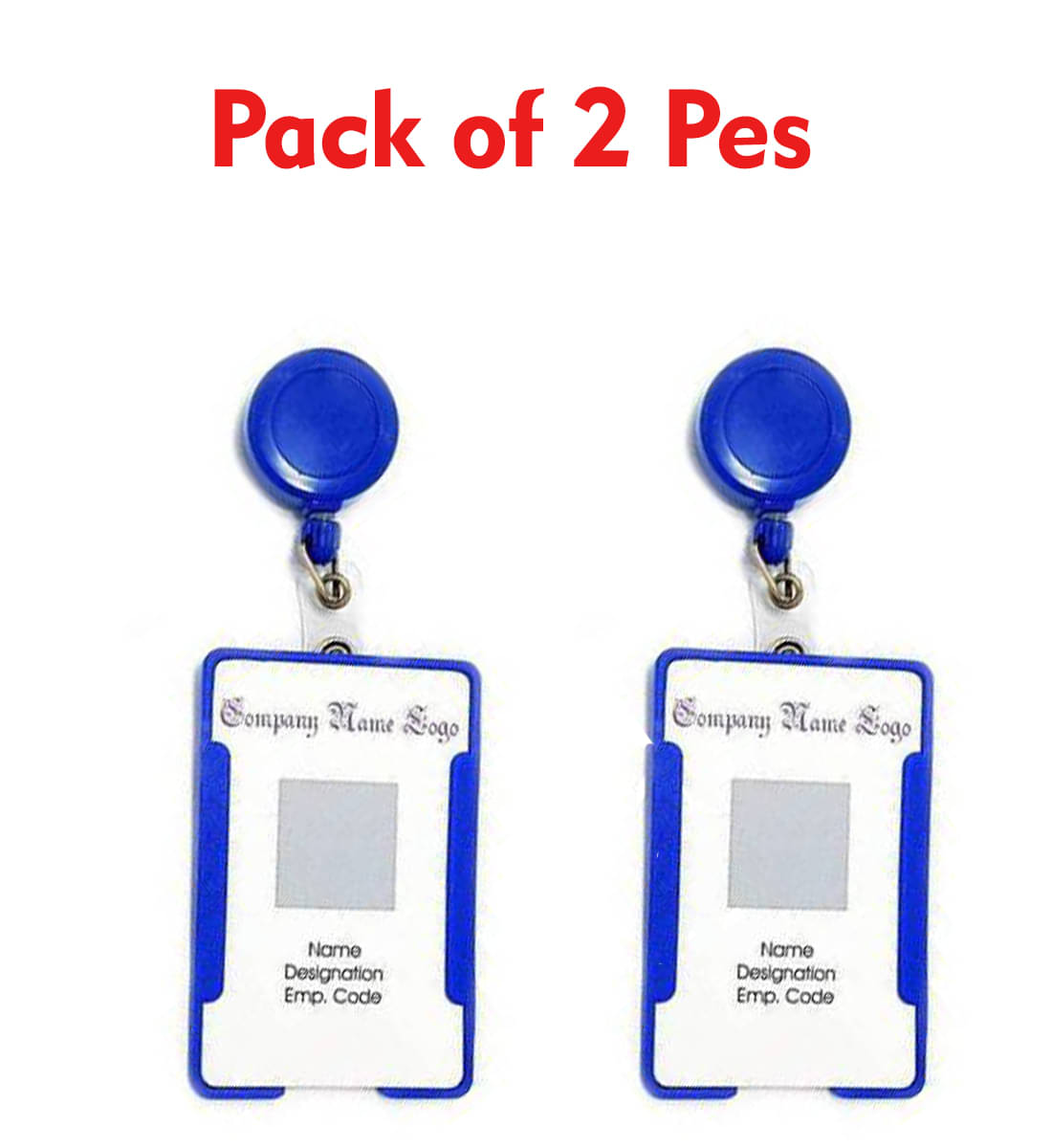     			Dey's Plastic 2 ID Badge Holder ( Blue /pack of 2 )