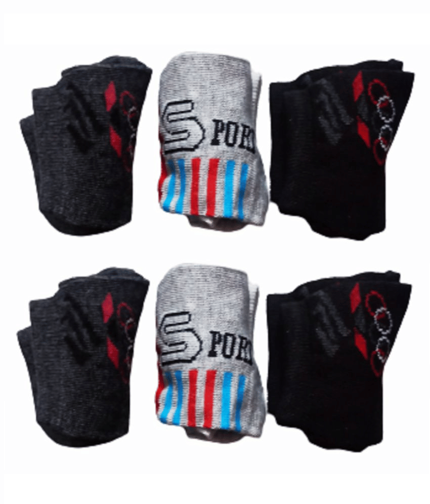 PENYAN - Cotton Men's Printed Multicolor Ankle Length Socks ( Pack of 6 ) - Socks | Buy online on ZillyBuy