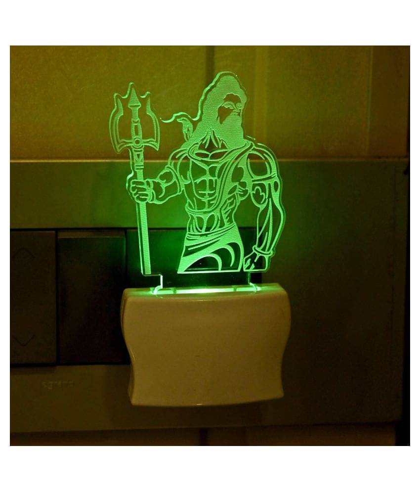 AFAST Angry Shiv ji Night Lamp White - Pack of 1 AFAST Angry Shiv ji Night Lamp White - Pack of 1