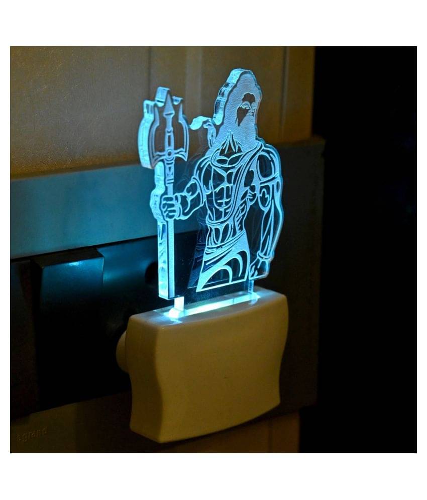 AFAST Angry Shiv ji Night Lamp White - Pack of 1 AFAST Angry Shiv ji Night Lamp White - Pack of 1