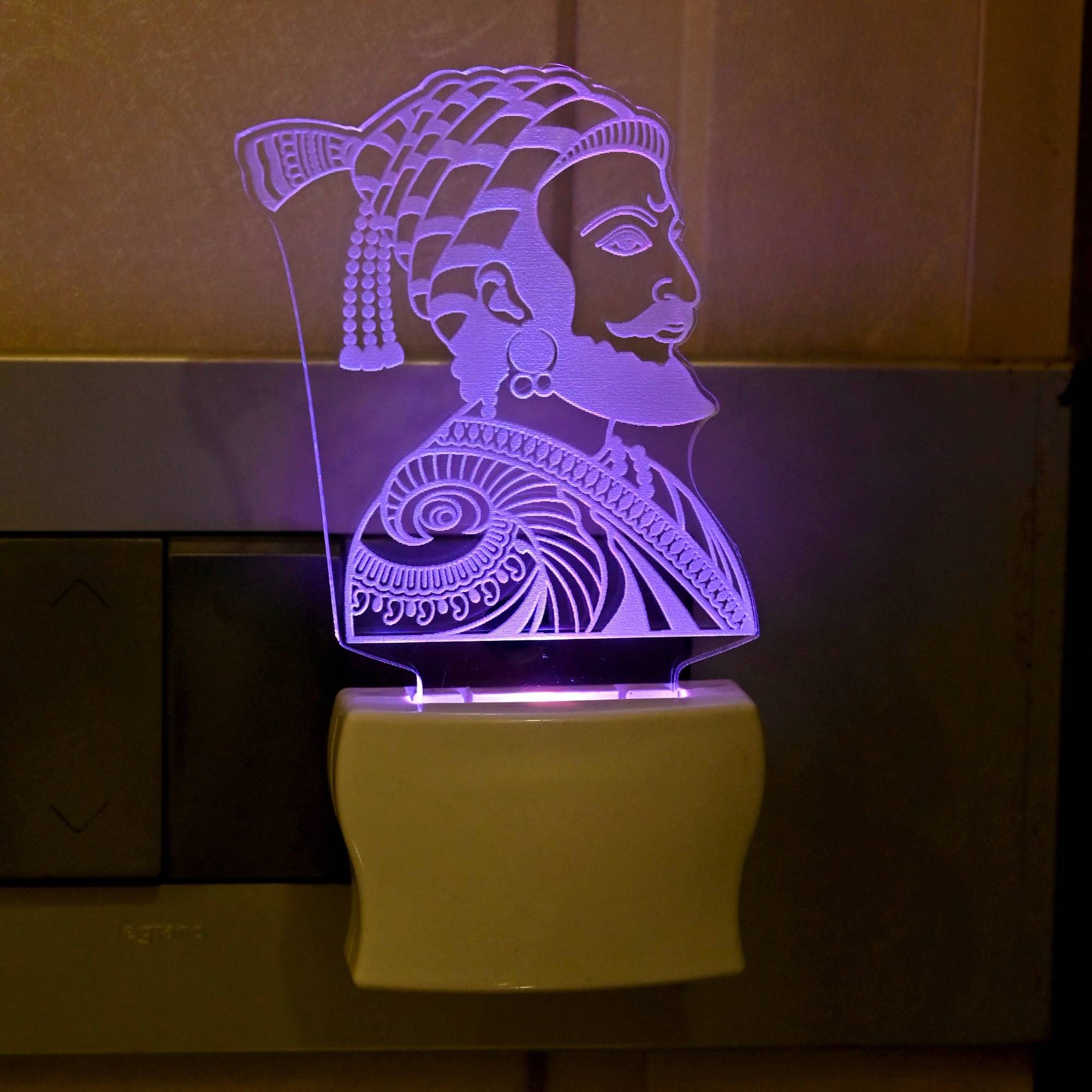     			AFAST Chatrapati shivaji Maharaj  Night Lamp White - Pack of 1