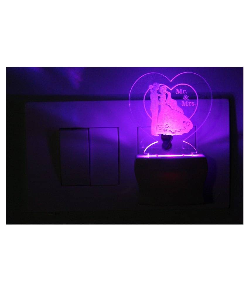     			AFAST Couple 3D Illusion LED Night Lamp White - Pack of 1