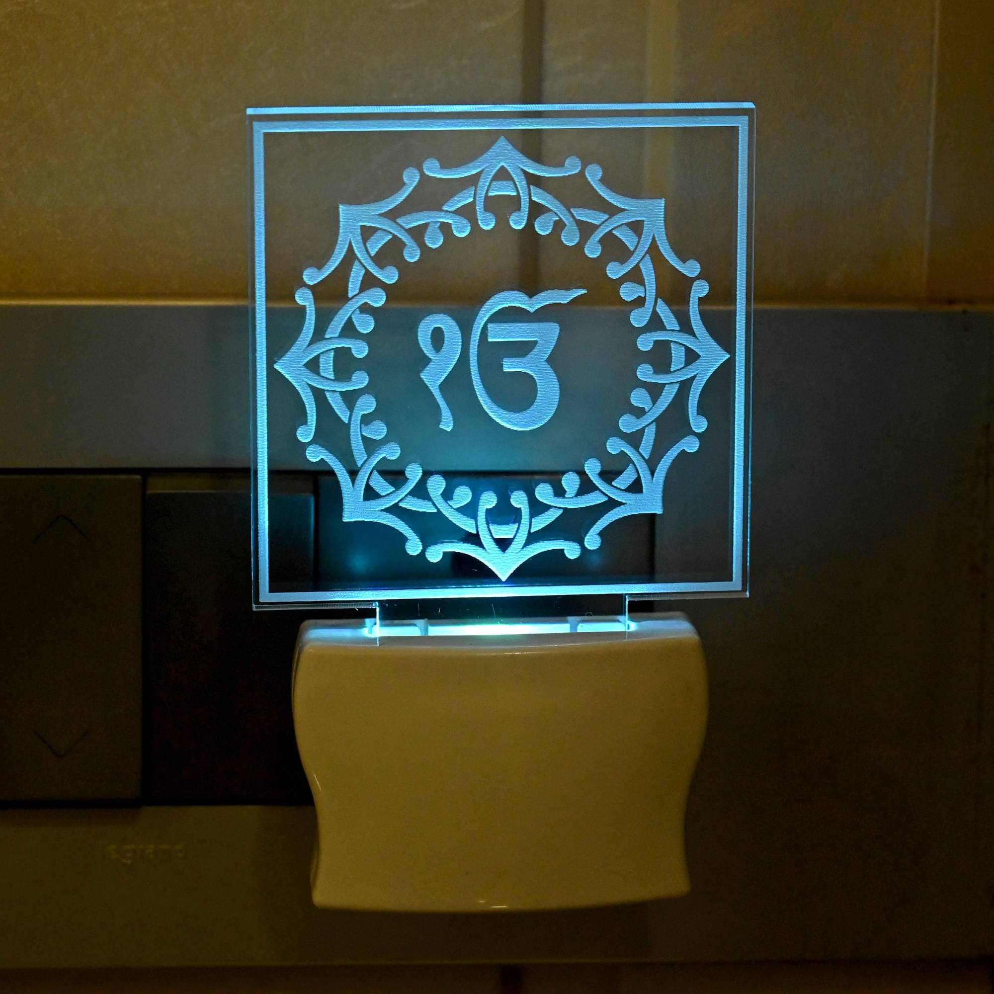 AFAST Ek Onkar Night Lamp White - Pack of 1 AFAST Ek Onkar Night Lamp White - Pack of 1
