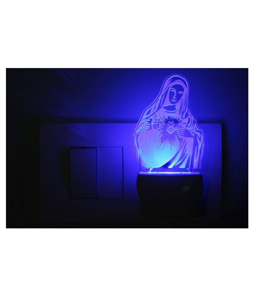     			AFAST Graceful Saint Mary 3D Illusion LED Night Lamp White - Pack of 1