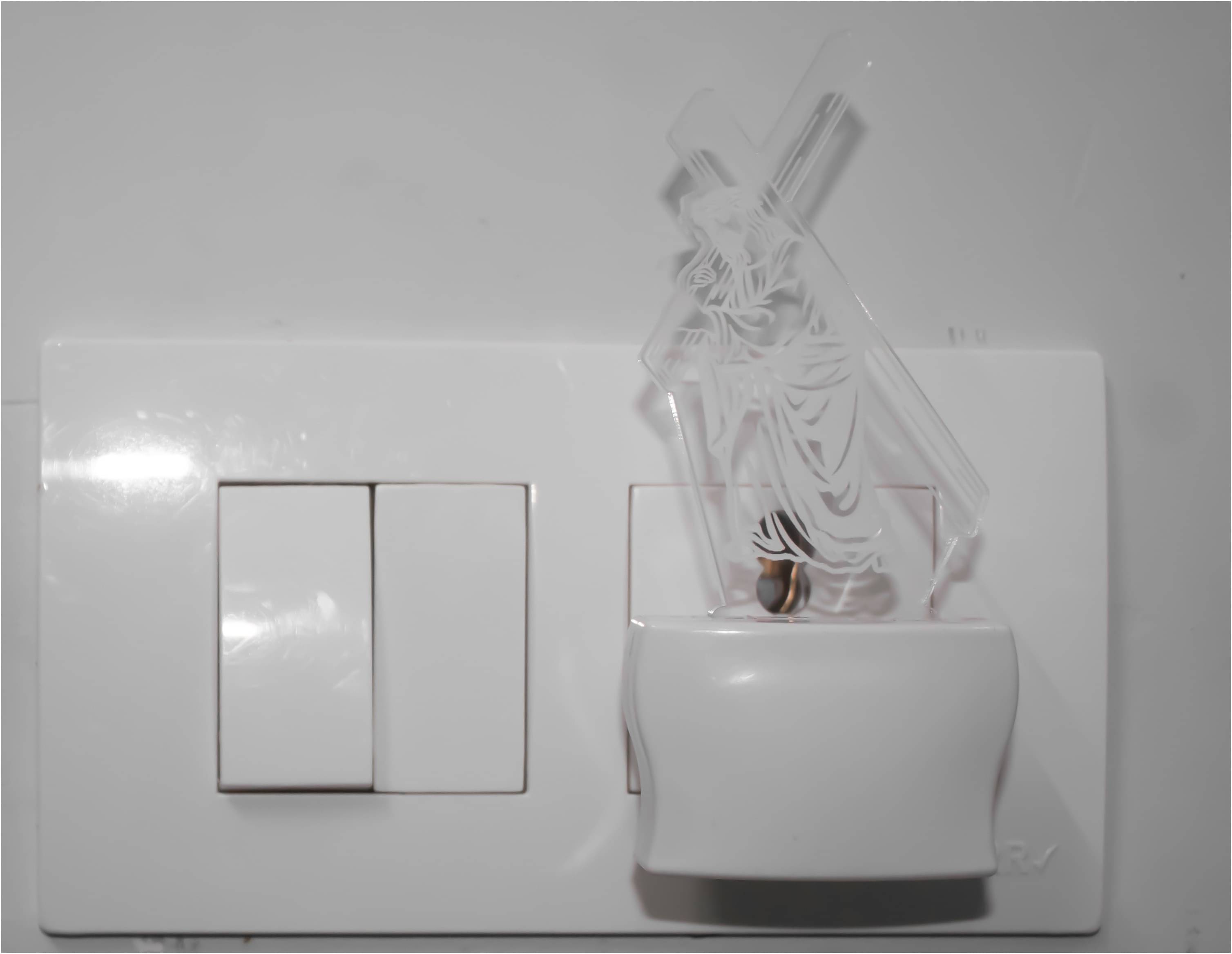     			AFAST Jesus With Holy Raising Cross 3D Illusion LED Night Lamp White - Pack of 1