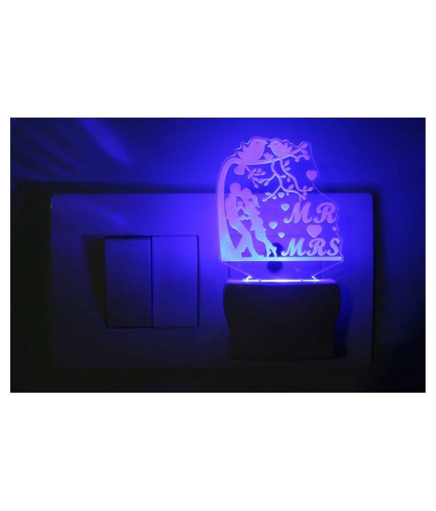     			AFAST Kissing Couple 3D Illusion LED Night Lamp White - Pack of 1