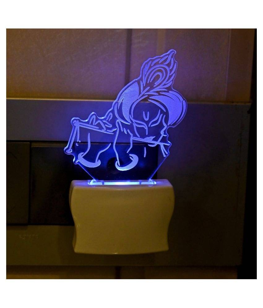 AFAST Krishna With Bansari Night Lamp White - Pack of 1 AFAST Krishna With Bansari Night Lamp White - Pack of 1