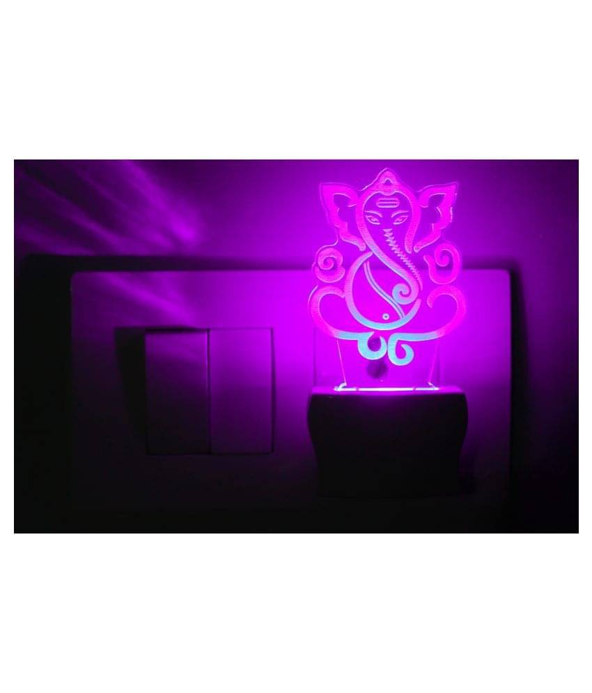     			AFAST Lord Ganesha 3D Illusion LED Night Lamp White - Pack of 1