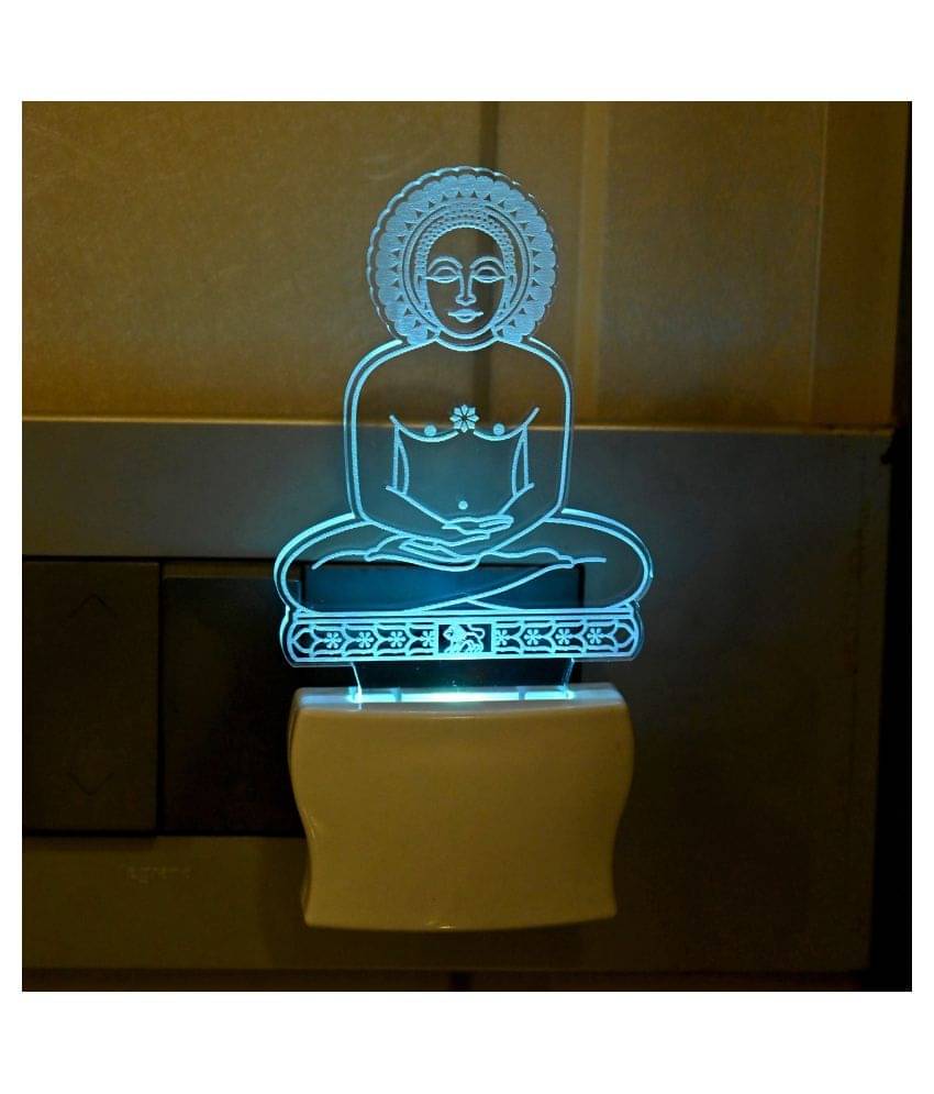     			AFAST Lord Gautam Buddha In Yog Mudra  Night Lamp White - Pack of 1