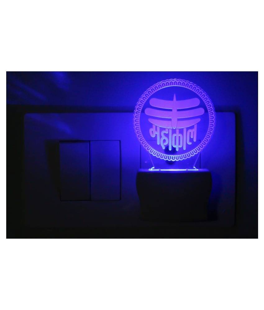 AFAST Mahadev Mahakal 3D Illusion LED Night Lamp White - Pack of 1 AFAST Mahadev Mahakal 3D Illusion LED Night Lamp White - Pack of 1