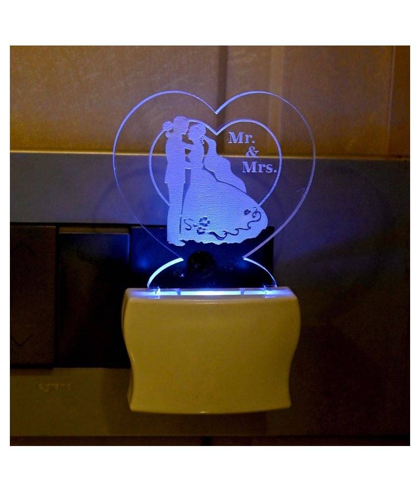     			AFAST Mr. & Mrs.  Night Lamp White - Pack of 1