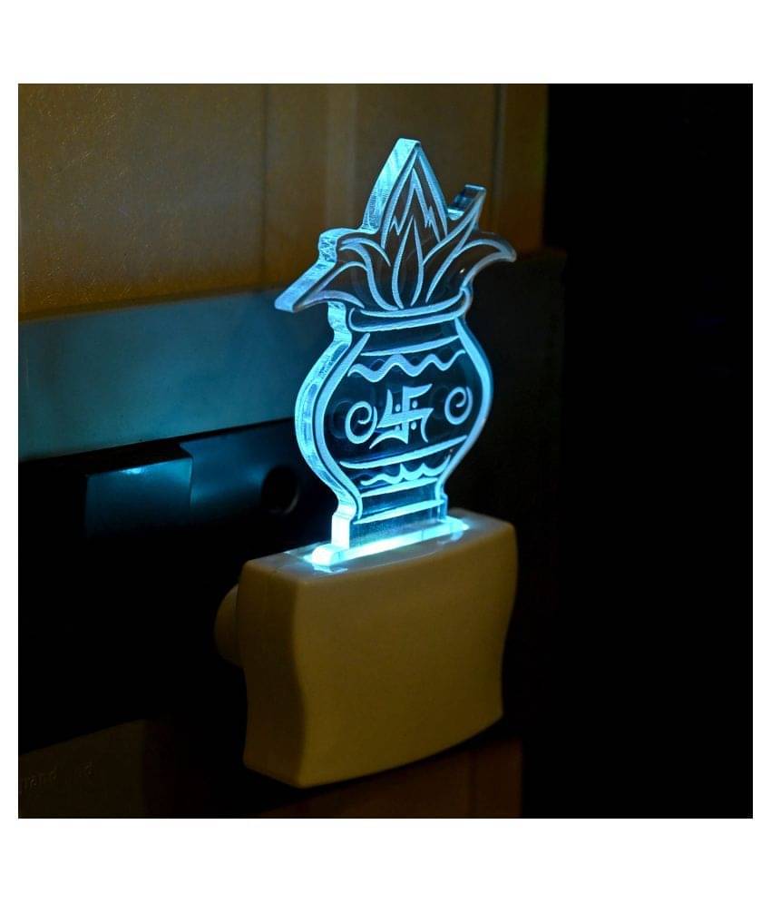 AFAST Pooja Kalash  Night Lamp White - Pack of 1     			AFAST Pooja Kalash  Night Lamp White - Pack of 1