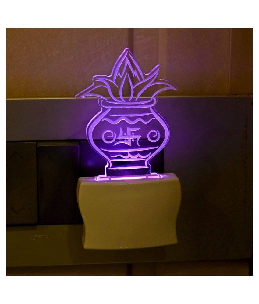 AFAST Pooja Kalash  Night Lamp White - Pack of 1     			AFAST Pooja Kalash  Night Lamp White - Pack of 1