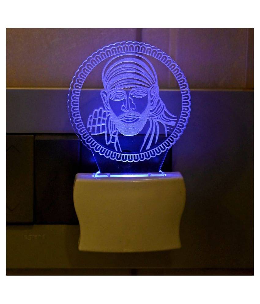    			AFAST Sai Baba  Night Lamp White - Pack of 1