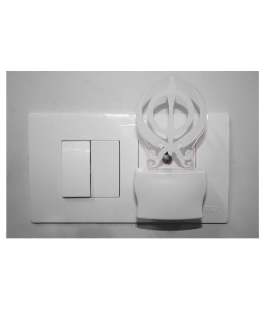     			AFAST Sikh's Khanda 3D Illusion LED Night Lamp White - Pack of 1