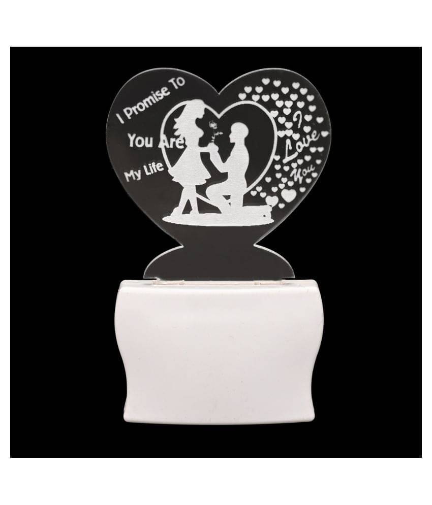     			AFAST Sweet Couple Colour Changing LED Night Lamp White - Pack of 1