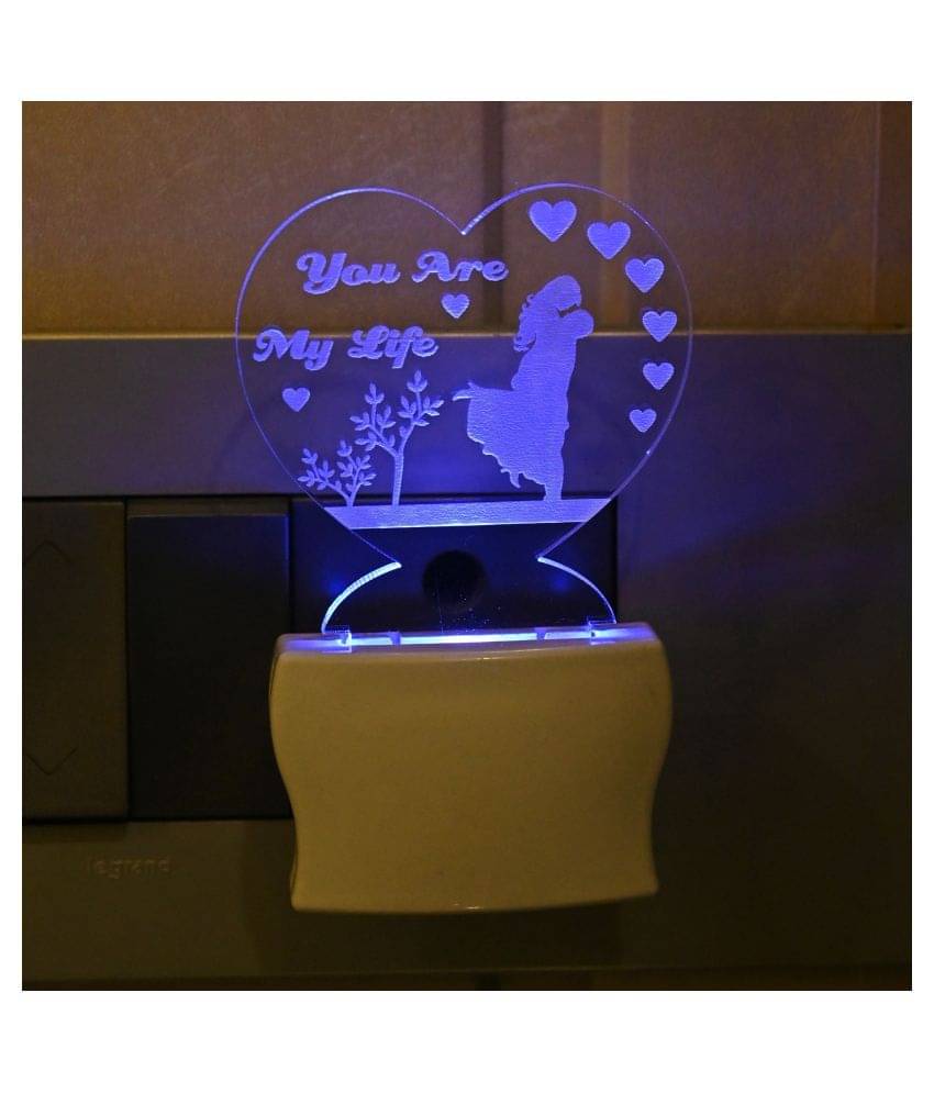 AFAST The Sweet Couple With You Are My Life Night Lamp White - Pack of 1 AFAST The Sweet Couple With You Are My Life Night Lamp White - Pack of 1