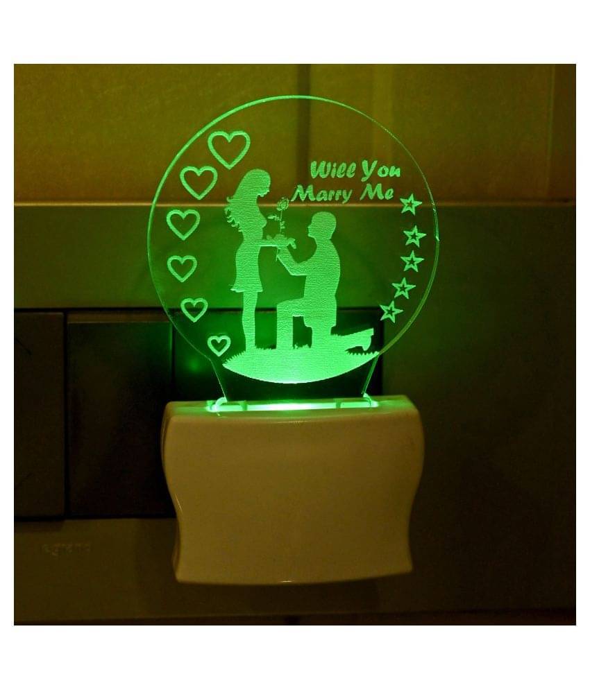    			AFAST Will You Marry Me Couple  Night Lamp White - Pack of 1