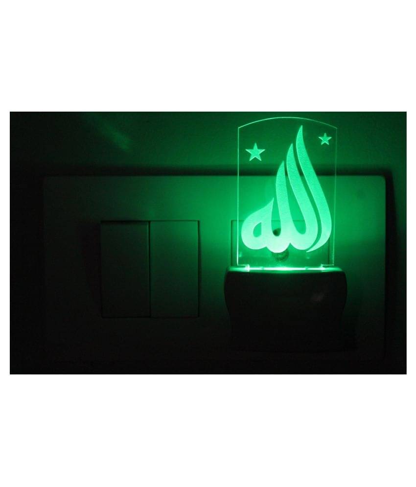     			AFAST Word ALLAH 3D Illusion LED Night Lamp White - Pack of 1
