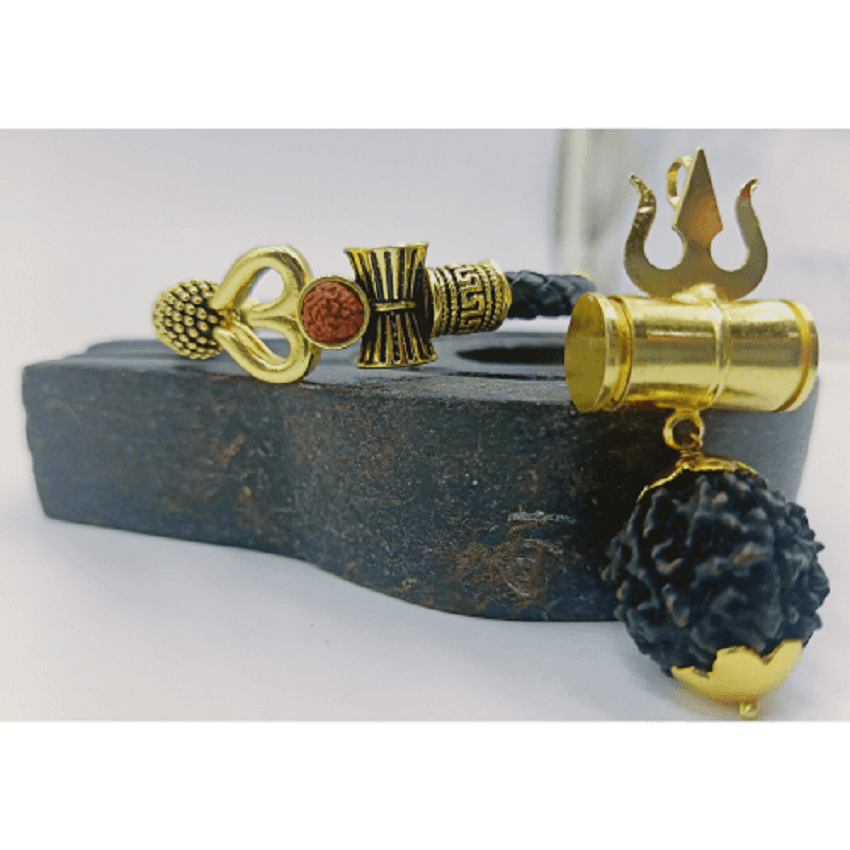     			PAYSTORE Om Bracelet With Mahakal Kavach damru locket COMBO