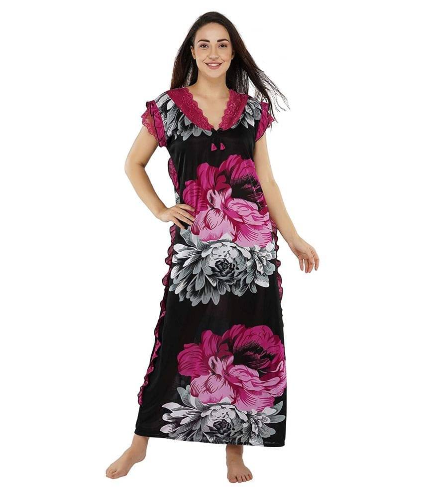     			R L F Satin Nighty & Night Gowns - Pink
