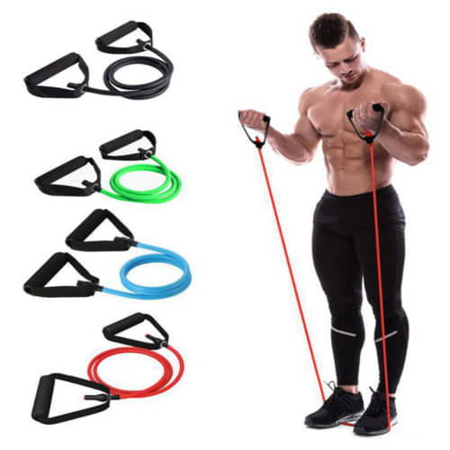Single Toning Tube Pull Rope Elastic Resistance Bands Fitness Rope Rubber Bands for Fitness Exercise- For Men And Women (Multicolor)     			Single Toning Tube Pull Rope Elastic Resistance Bands Fitness Rope Rubber Bands for Fitness Exercise- For Men And Women (Multicolor)