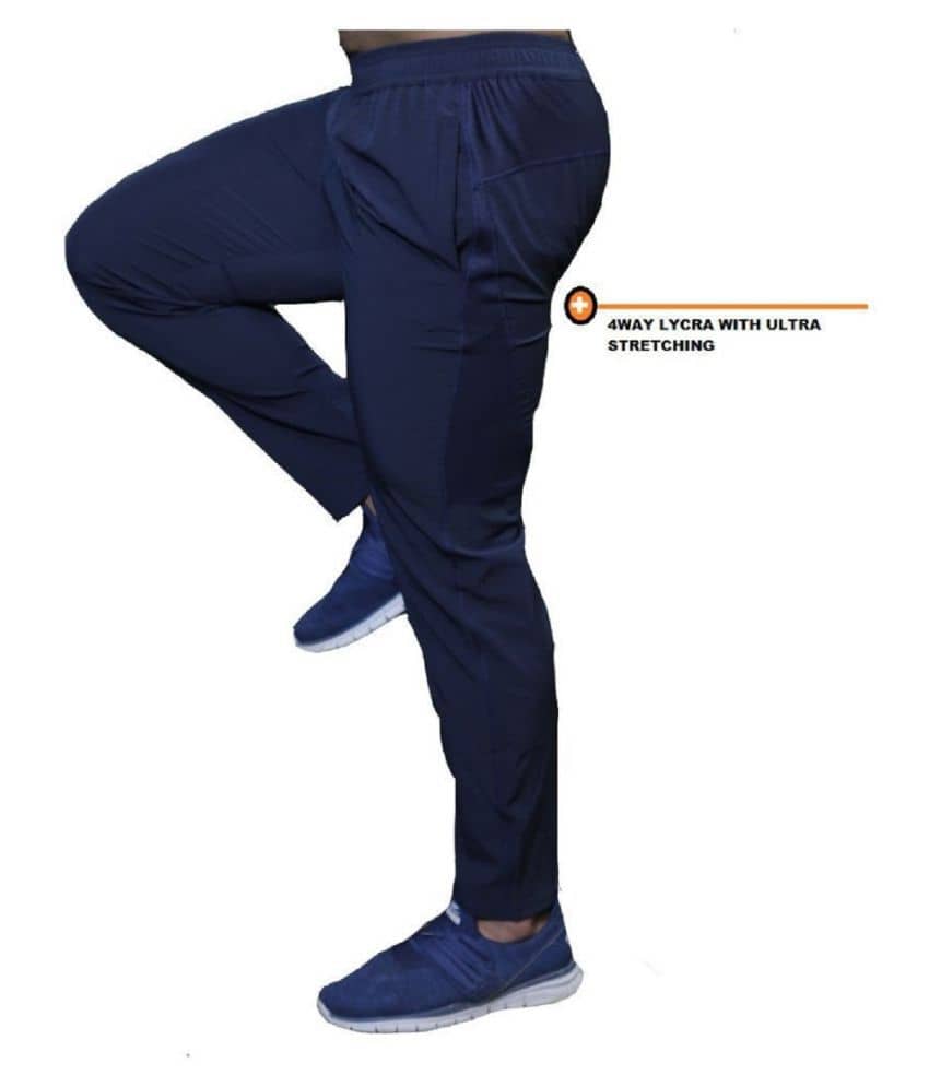RANBOLT - Navy Blue Polyester Men's Sports Trackpants ( Pack of 1 ) - Track Pants | Buy online on ZillyBuy