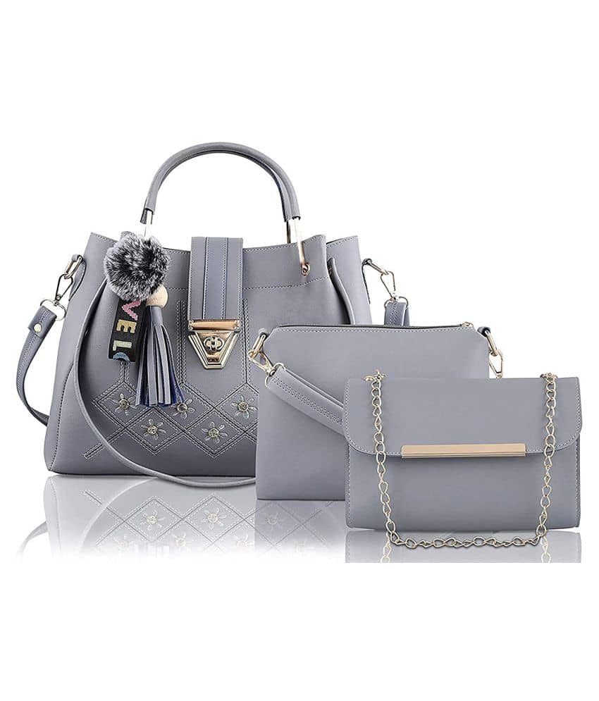 Fargo Black Faux Leather Handheld - Handbags | Buy online on ZillyBuy