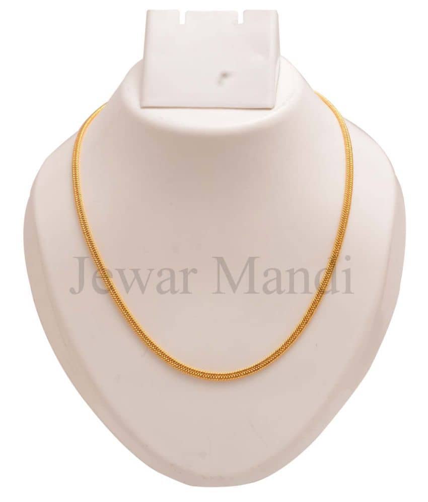 Jewar Mandi Chain Gold Plated Rich Look Long Size Latest Designer Daily Use Jewelry for Men Women, Boys Girls, Unisex