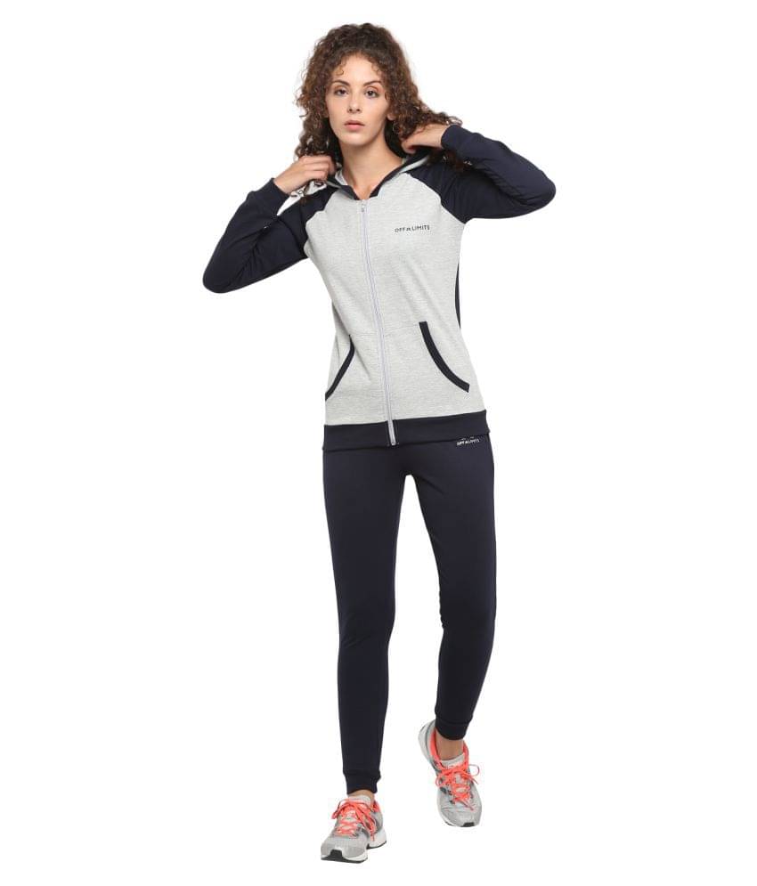     			OFF LIMITS Navy Polyester Color Blocking Tracksuit