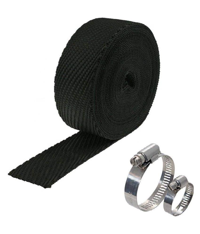 PURE BIKING Silencer Wrap With Clamp Bike Exhaust Heat Shield For Royal Enfield Bullet Electra PURE BIKING Silencer Wrap With Clamp Bike Exhaust Heat Shield For Royal Enfield Bullet Electra
