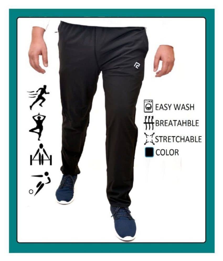 RANBOLT  Hybrid Black Trackpants For Men's - Track Pants | Buy online on ZillyBuy