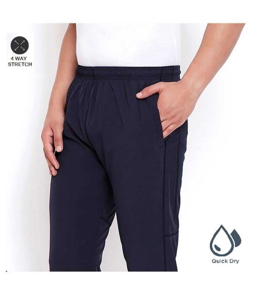 RANBOLT - Navy Blue Polyester Men's Sports Trackpants ( Pack of 1 ) - Track Pants | Buy online on ZillyBuy