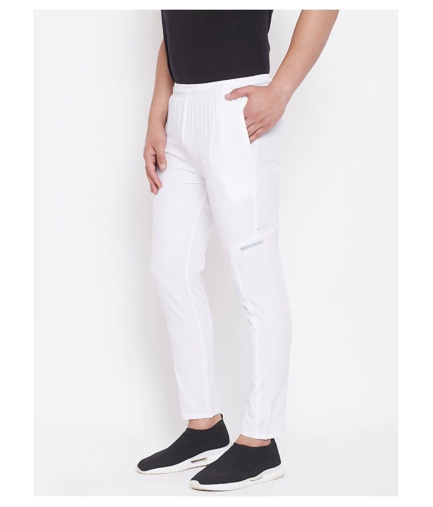 RANBOLT - White Polyester Men's Sports Trackpants ( Pack of 1 ) - Track Pants | Buy online on ZillyBuy