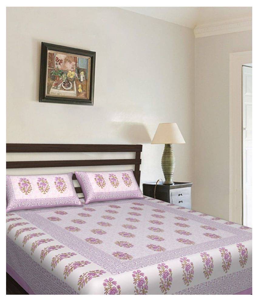     			Uniqchoice Cotton Double Bedsheet ( White )