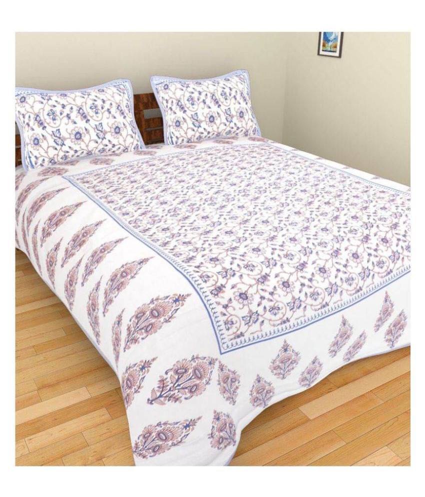     			Uniqchoice Cotton Double Bedsheet ( White )