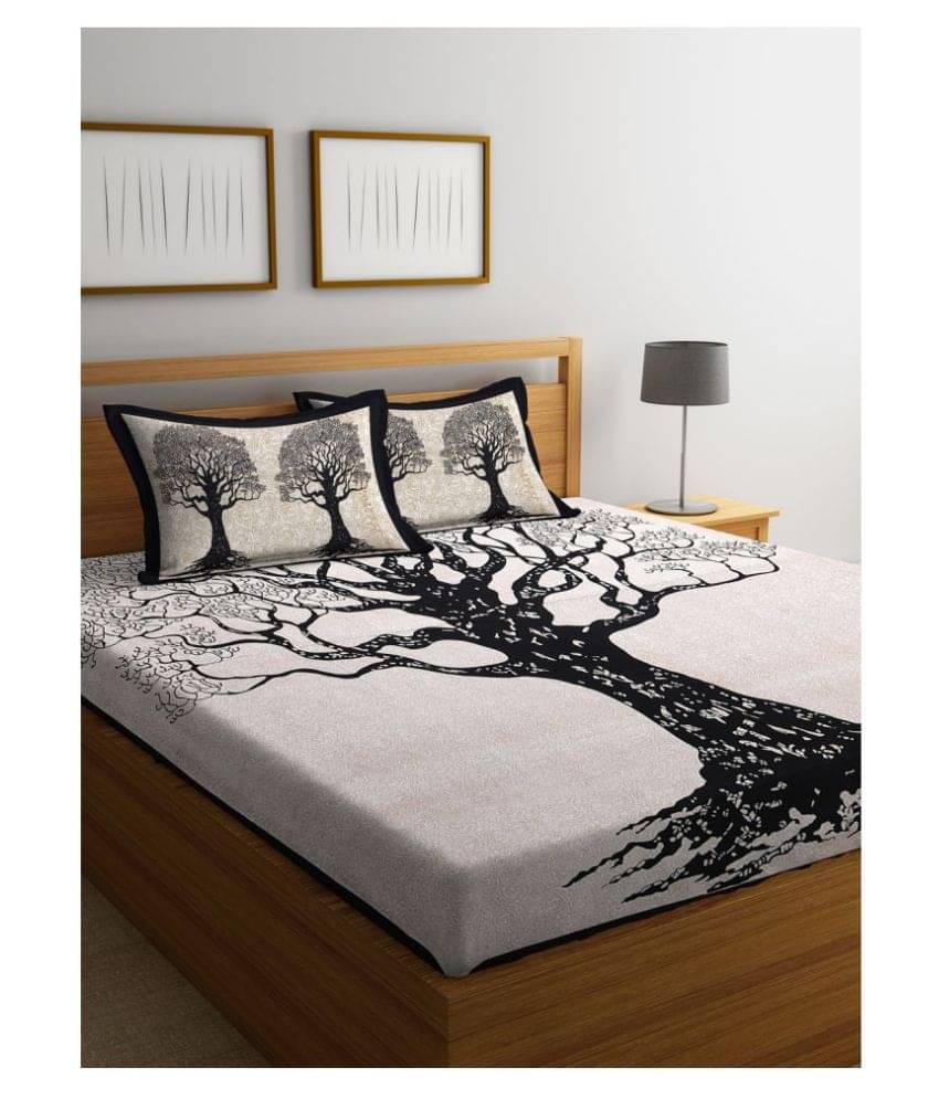     			Uniqchoice Cotton Double Bedsheet ( Black )