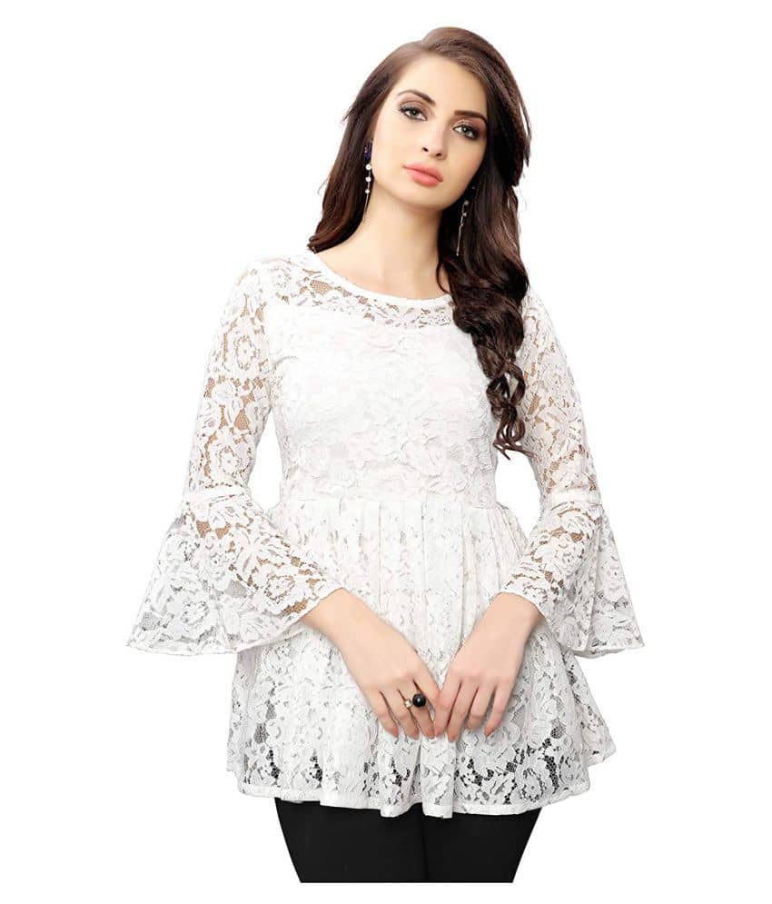 Hemang Fashion Women's Crepe Tube Top ( White )