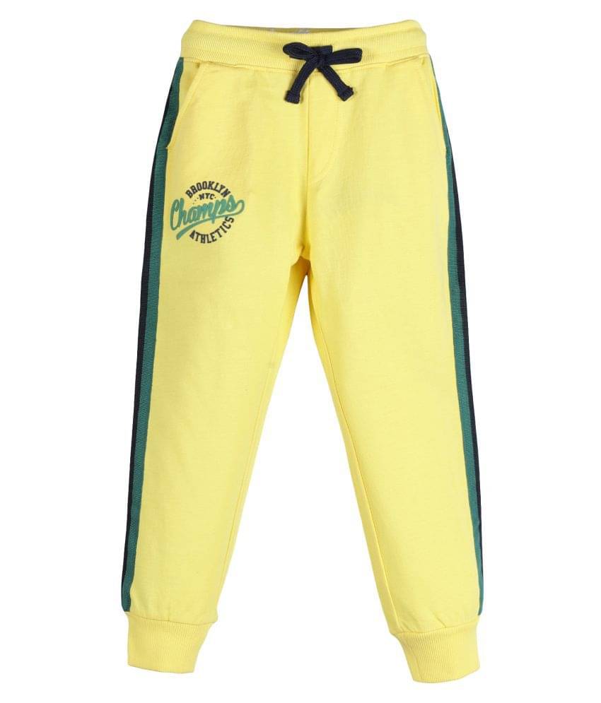     			PLUM TREE Pack of 1 Boys Cotton Trackpant ( Yellow )