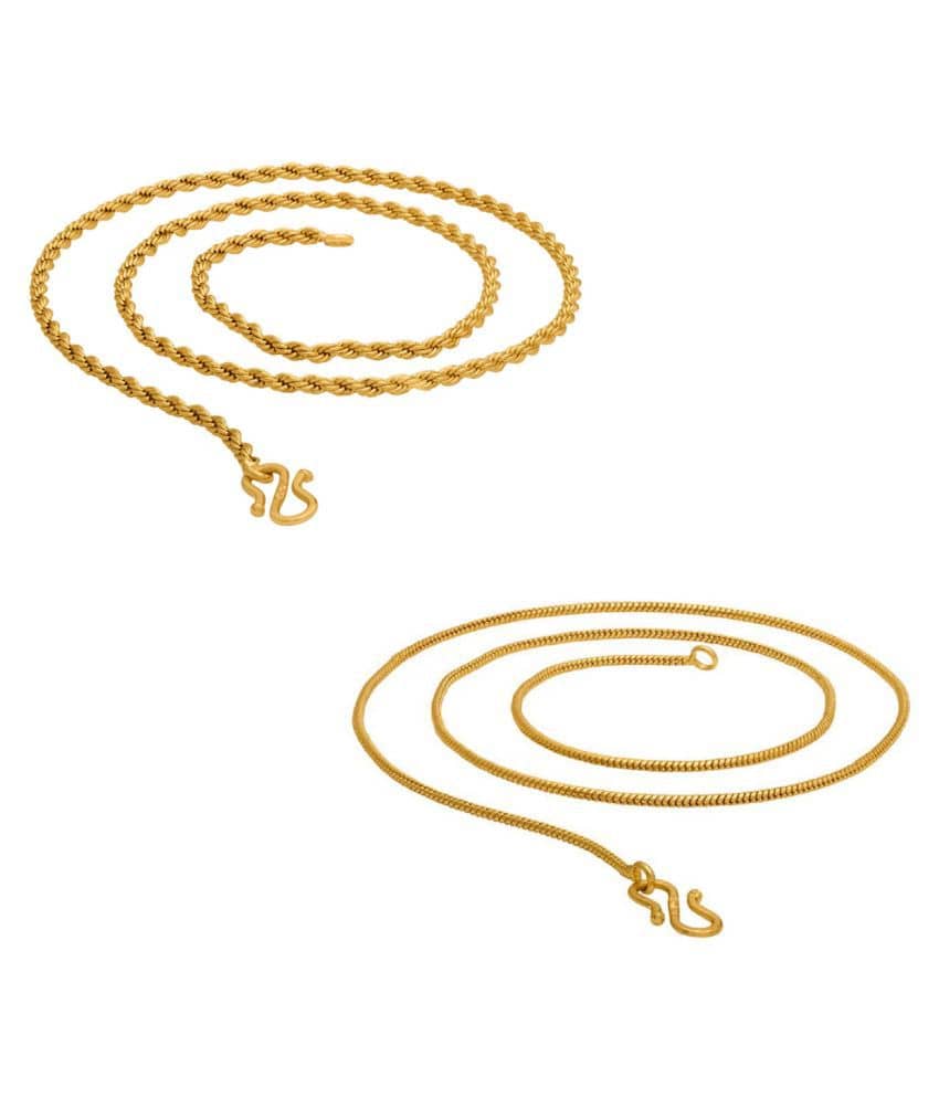 shankhraj mall Gold Plated Chain ( Set of 1 )