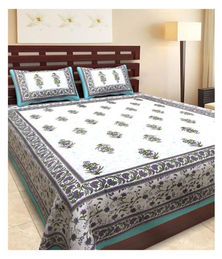     			Uniqchoice Cotton Double Bedsheet ( White )
